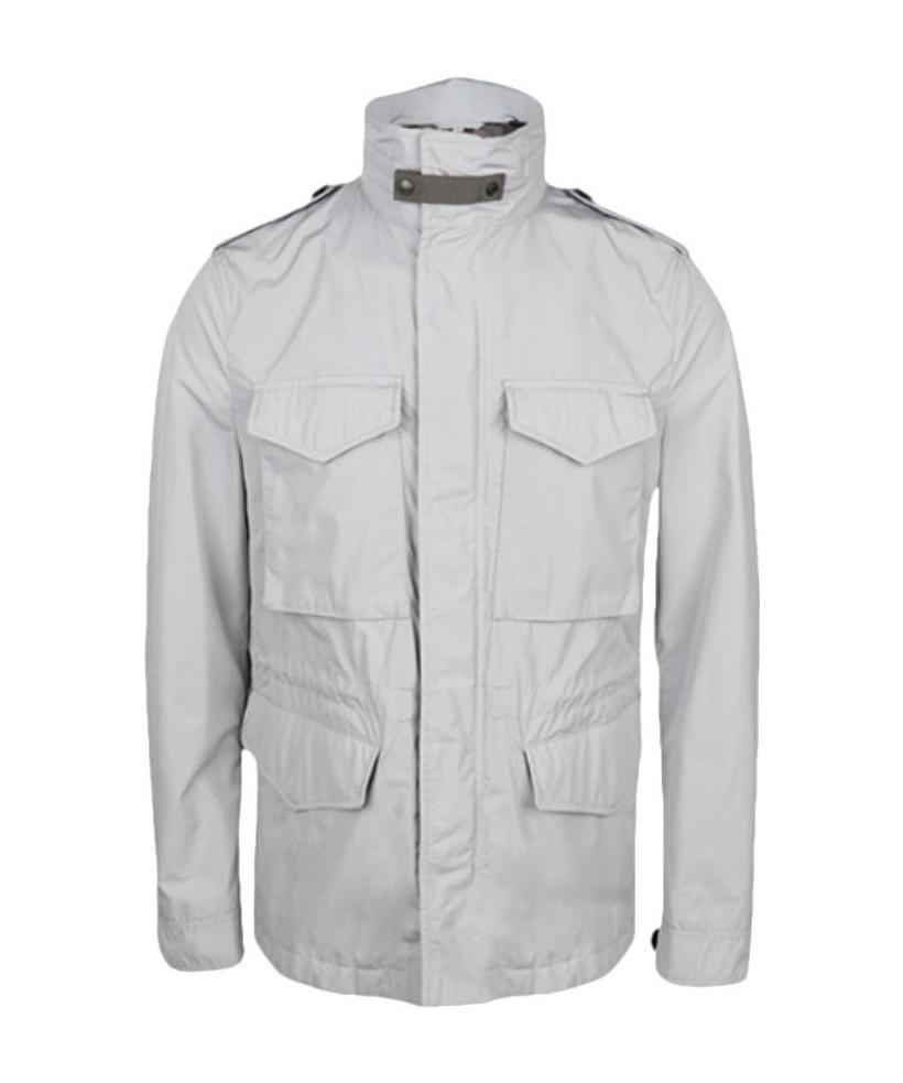 Burberry High-necked Casual Jacket In Gray