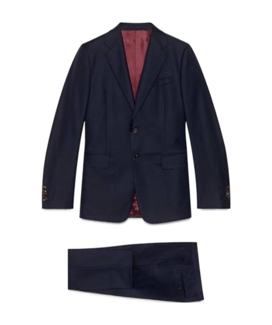 Gucci Straight Fit Wool Suit In Blue