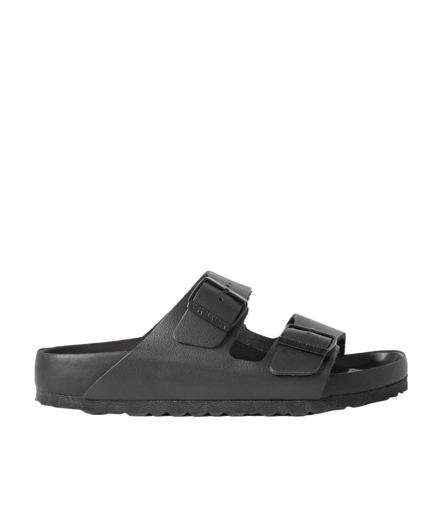Birkenstock Arizona Raffia Slide In Black