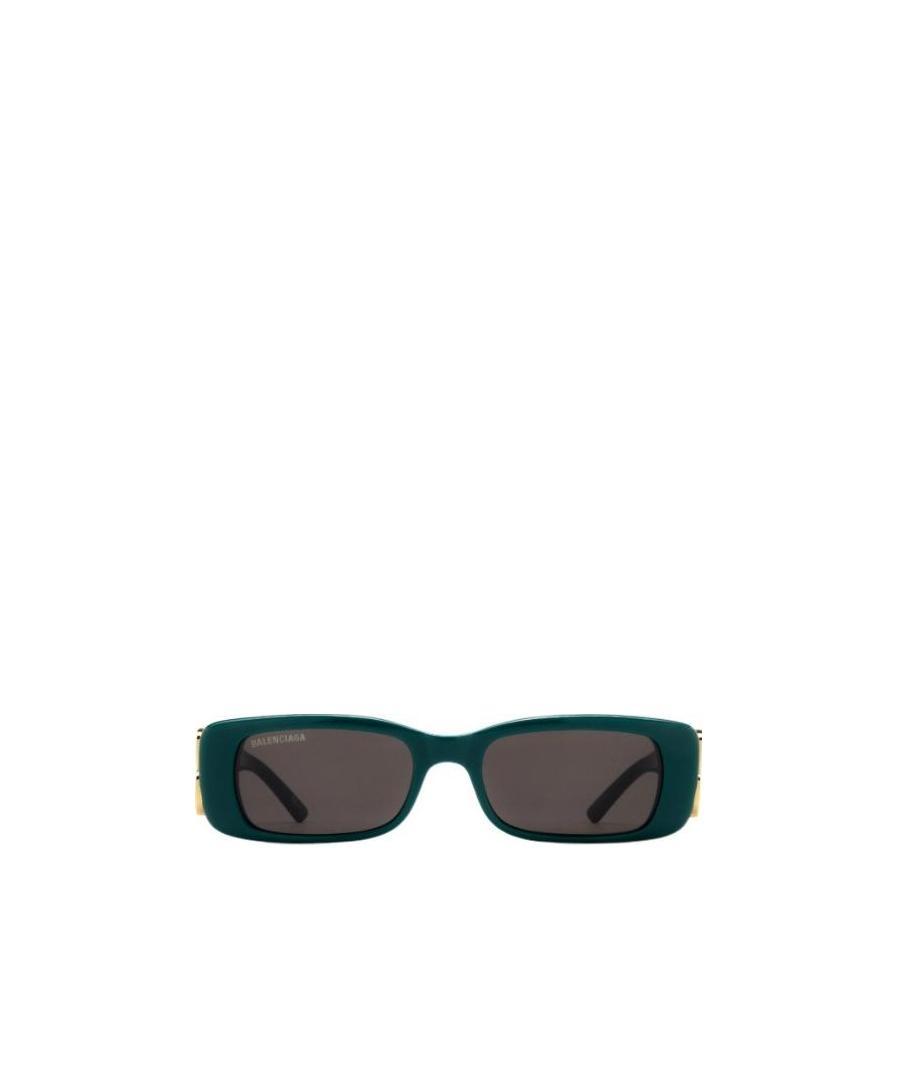 Balenciaga Dynasty Rectangle-frame Sunglasses In Green