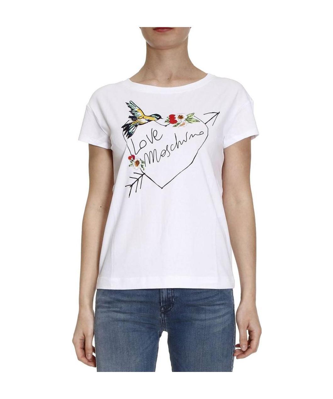 MOSCHINO ROUND COLLAR LOGO T-SHIRT