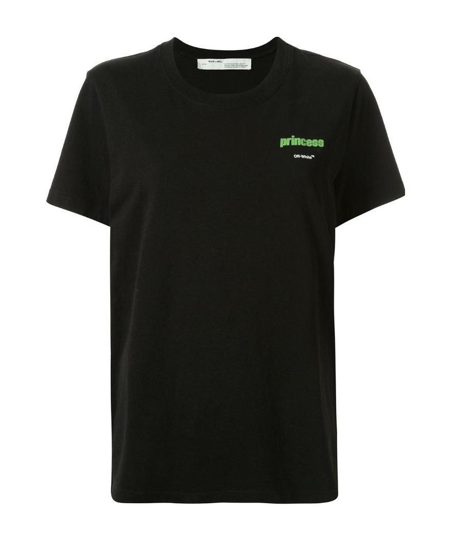 Off-white Logo Printed T-shirt In Black