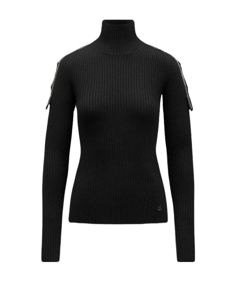Moncler Wool And Cashmere Turtleneck Sweater In Black