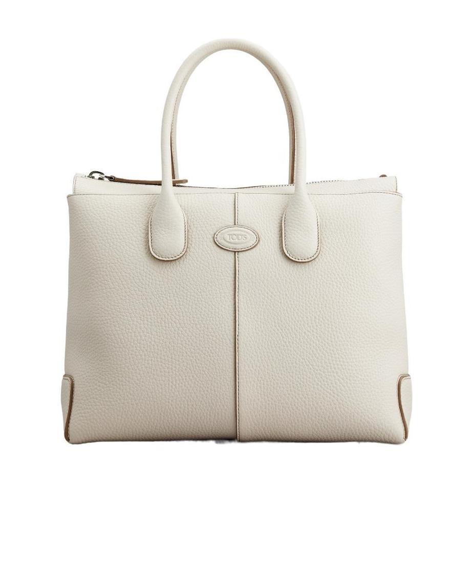 Tod's Pebbled Texture Tote Bag In White