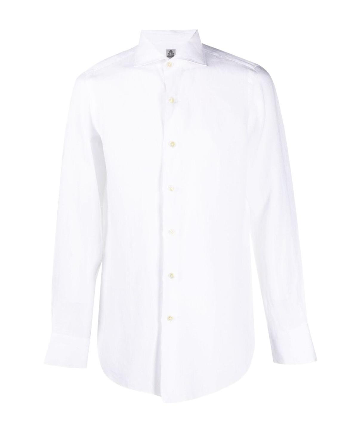 FINAMORE 1925 NAPOLI COLLARED LINEN SHIRT 