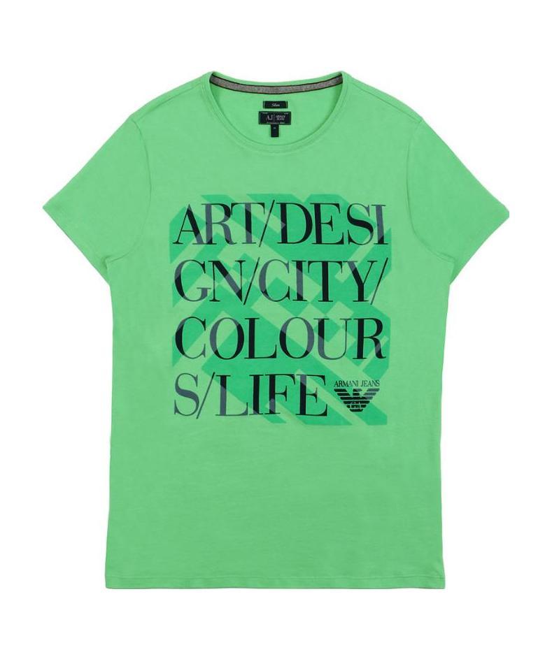 ARMANI JEANS ROUND COLLAR PRINTED T-SHIRT