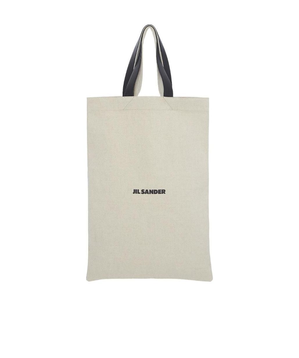 Jil Sander Large Flat Shopper Tote In Nude