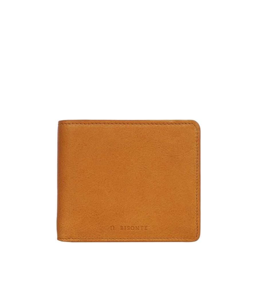 Il Bisonte Logo Double Fold Wallet In Orange