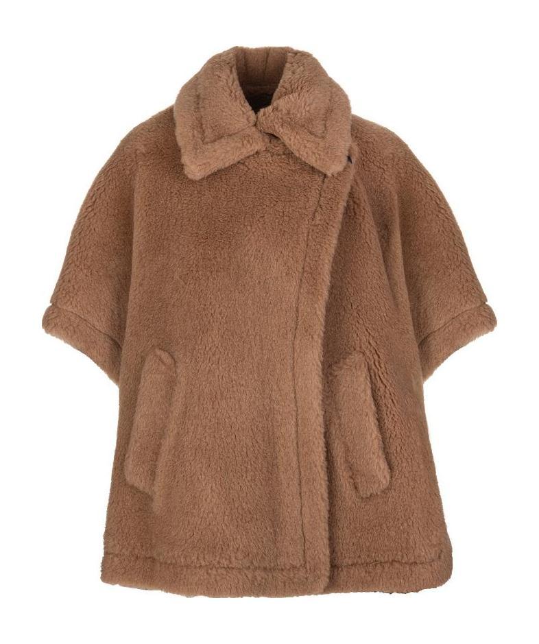 Max Mara Teddy-fabric Oversized-collar Cape