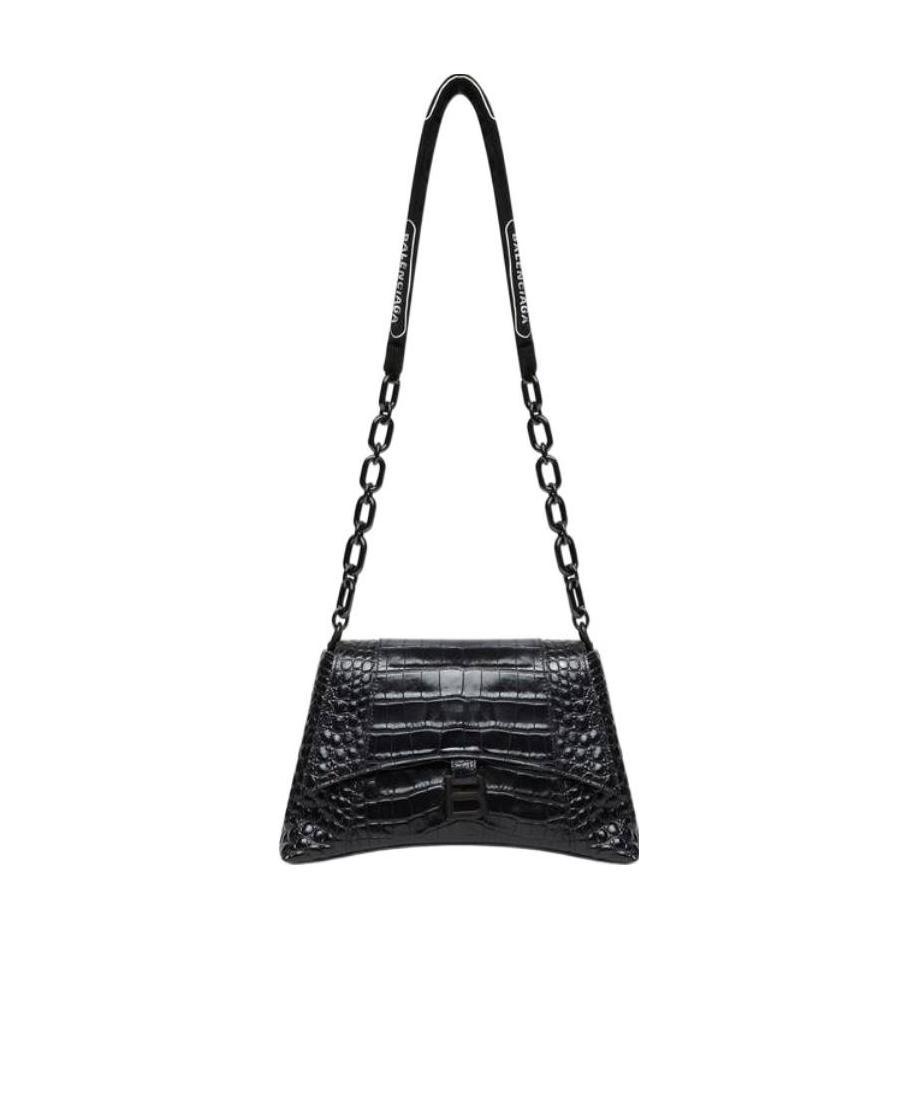 Balenciaga Small Downtown Shoulder Bag In Black