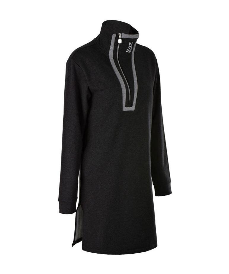 EA7 LONG-SLEEVED SLIT DRESS