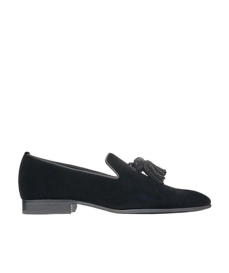 Jimmy Choo Tasseled Foxley Loafers In Black