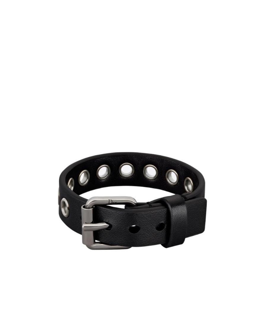 Dior Evolt Eyelet Bracelet In Black