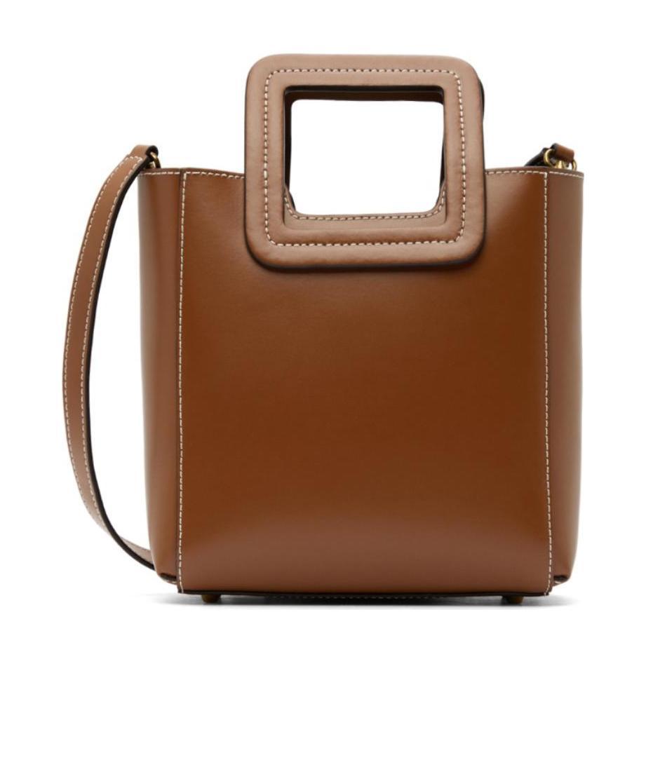 Staud Mini Shirley Shoulder Bag In Brown