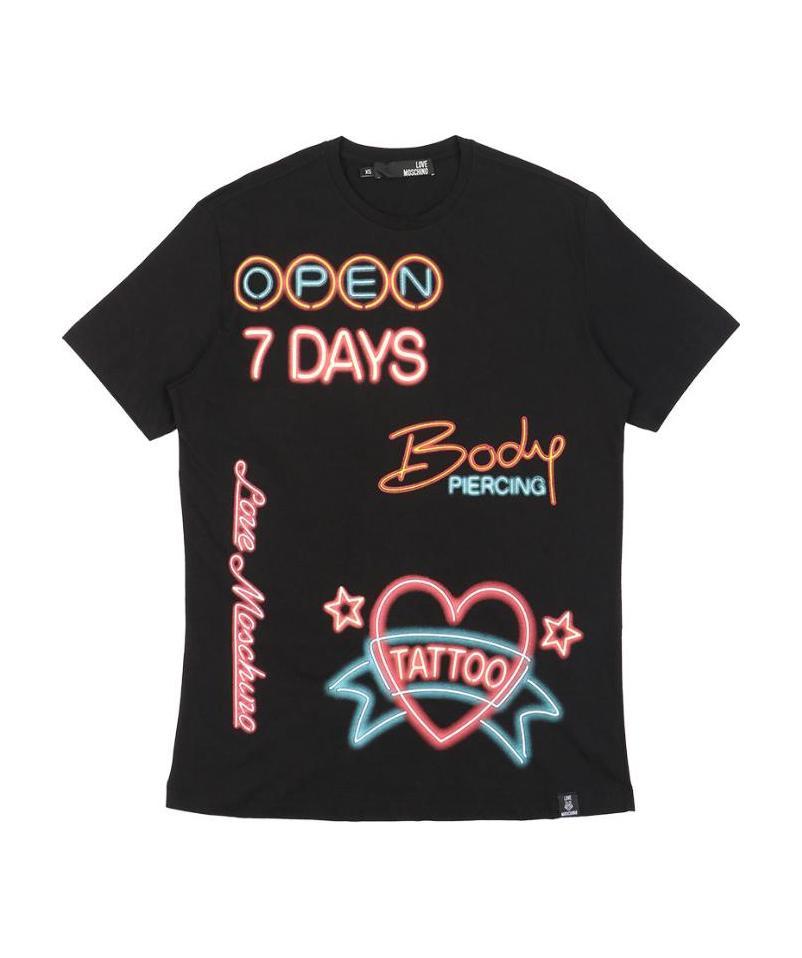 Moschino Printed T-shirt In Black