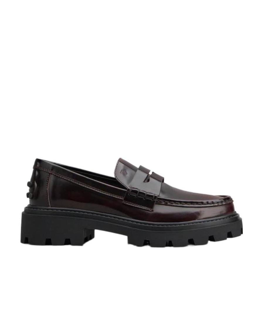 Tod's Semi-patent Leather Loafers In Black