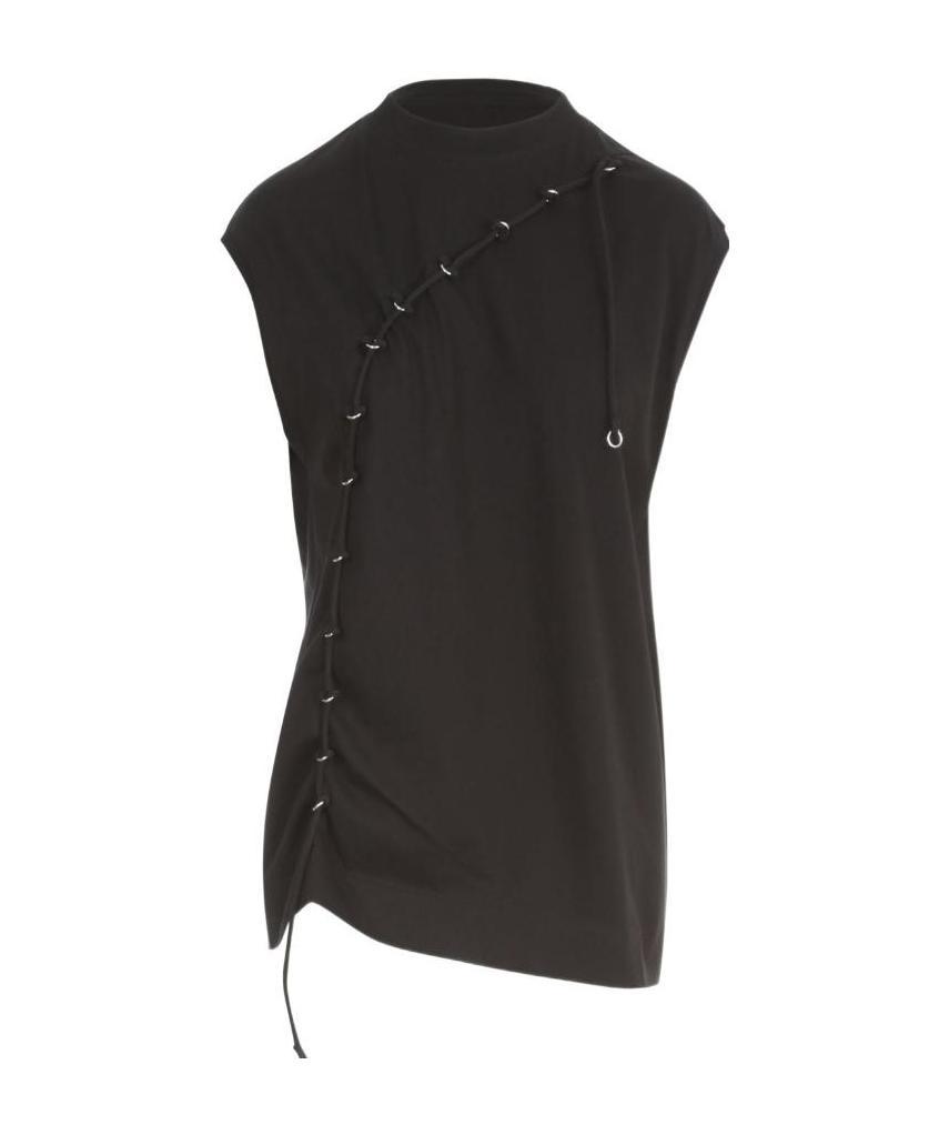 Dries Van Noten Broad Shoulder T-shirt In Black