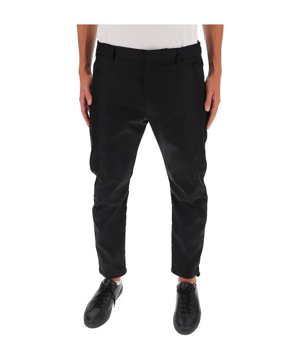 Prada Technical Nylon Pants In Black