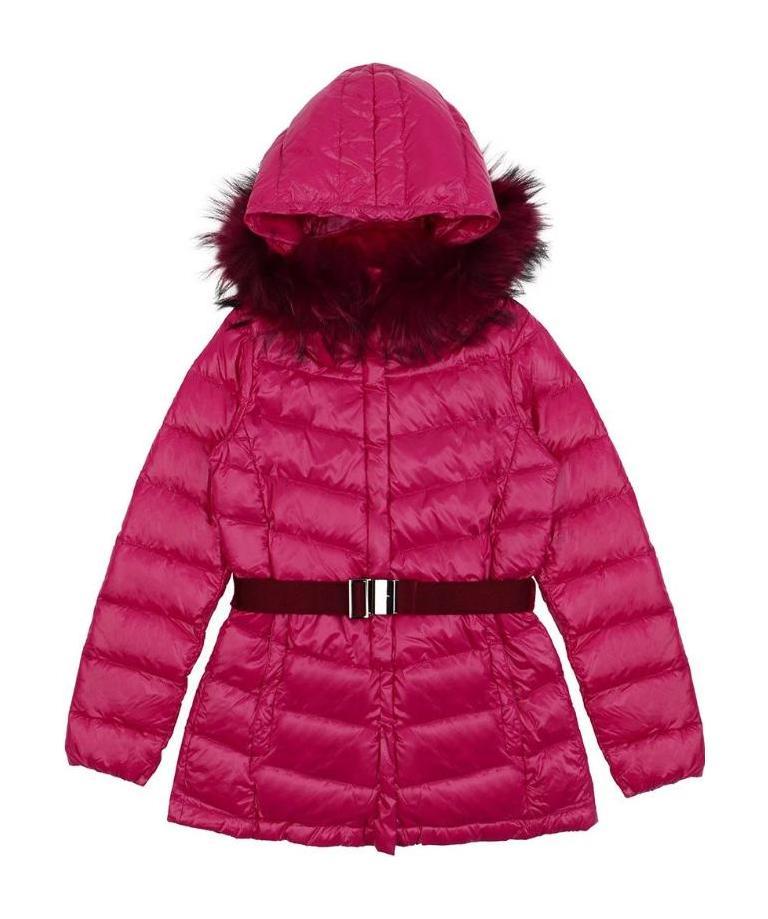 Weekend Max Mara Hooded Quilted Down Jacket In Pink