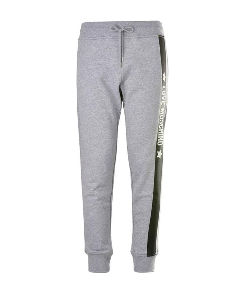 Moschino Logo Pattern Sweatpants In Gray