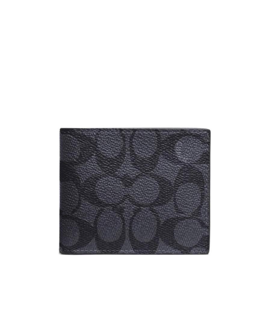 Coach Logo-print Bi-fold Wallet In Black