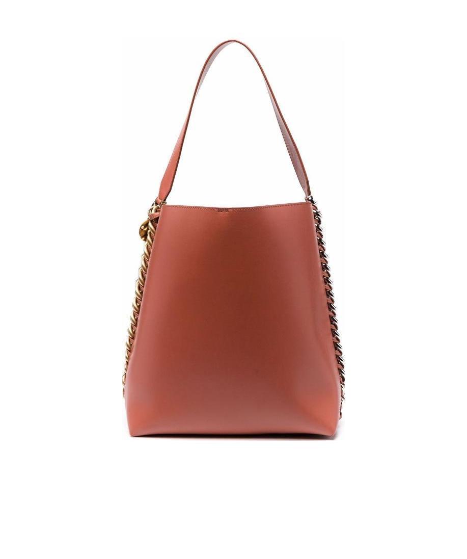 Stella Mccartney Chain-trimmed Tote Bag In Brown