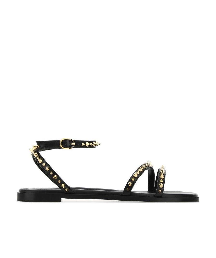 Alexander Mcqueen Studded Sandals In Black