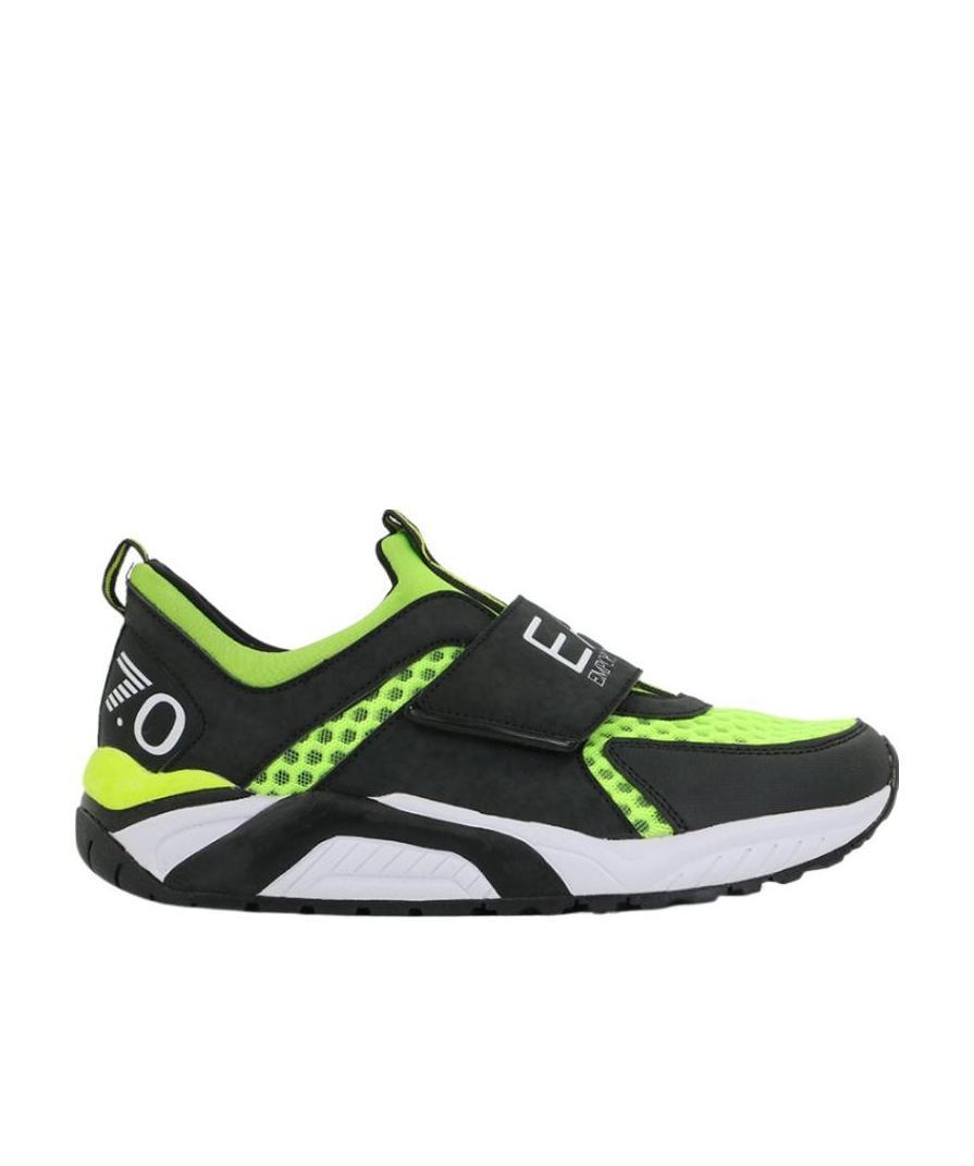 Ea7 Logo Round-headed Casual Sports Shoes In Black