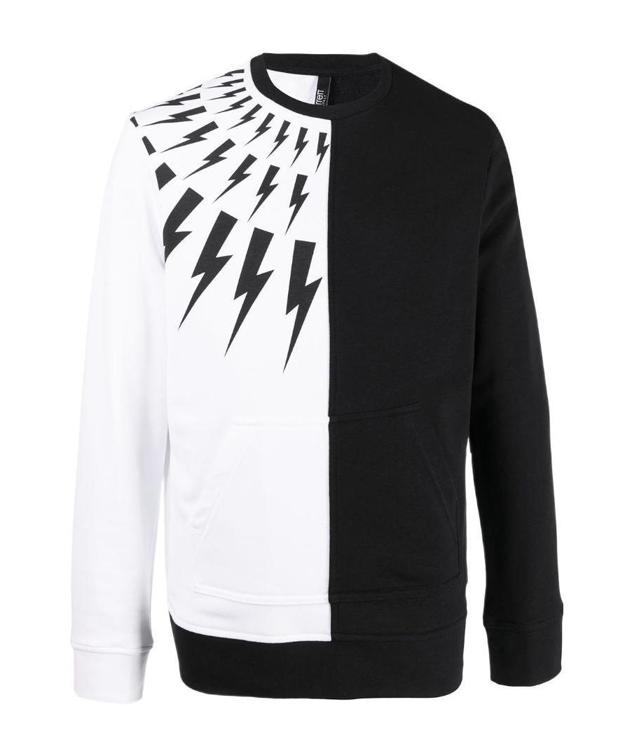 Neil Barrett Color Matching Sweater In Black