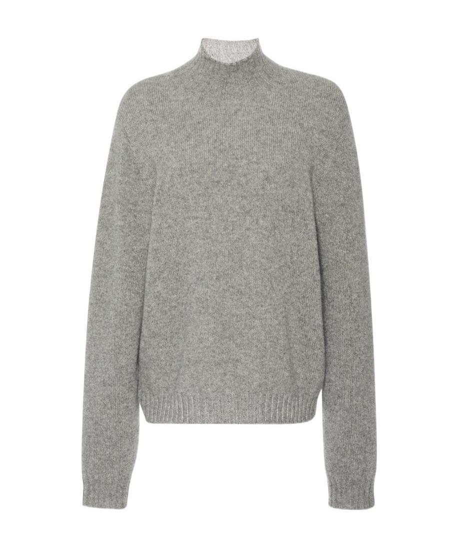 The Row Cashmere Turtleneck Knitted Pullover In Gray