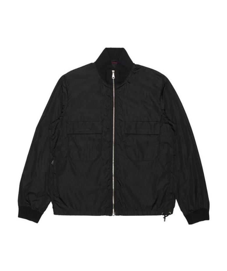 Gucci Logo Baseball Jacket In Black