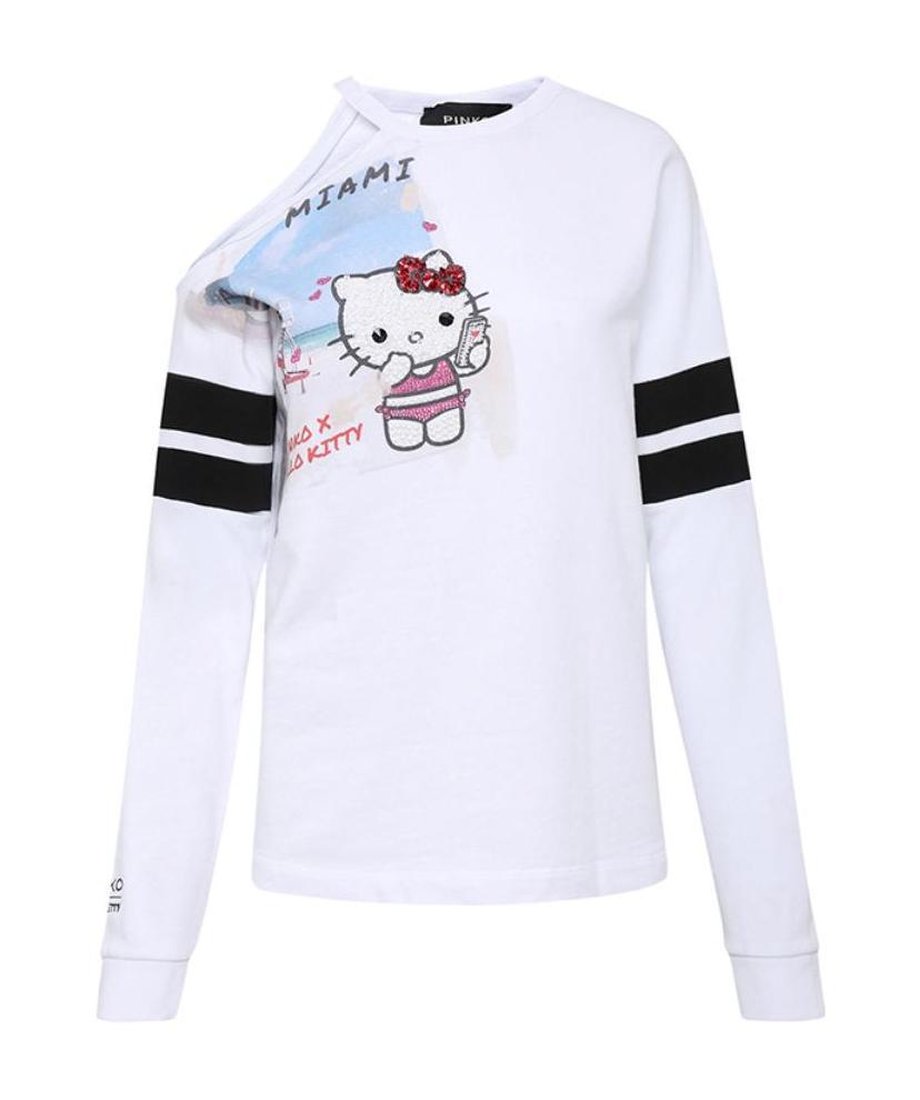 Pinko X Hello Kitty Long-sleeved T-shirt In White