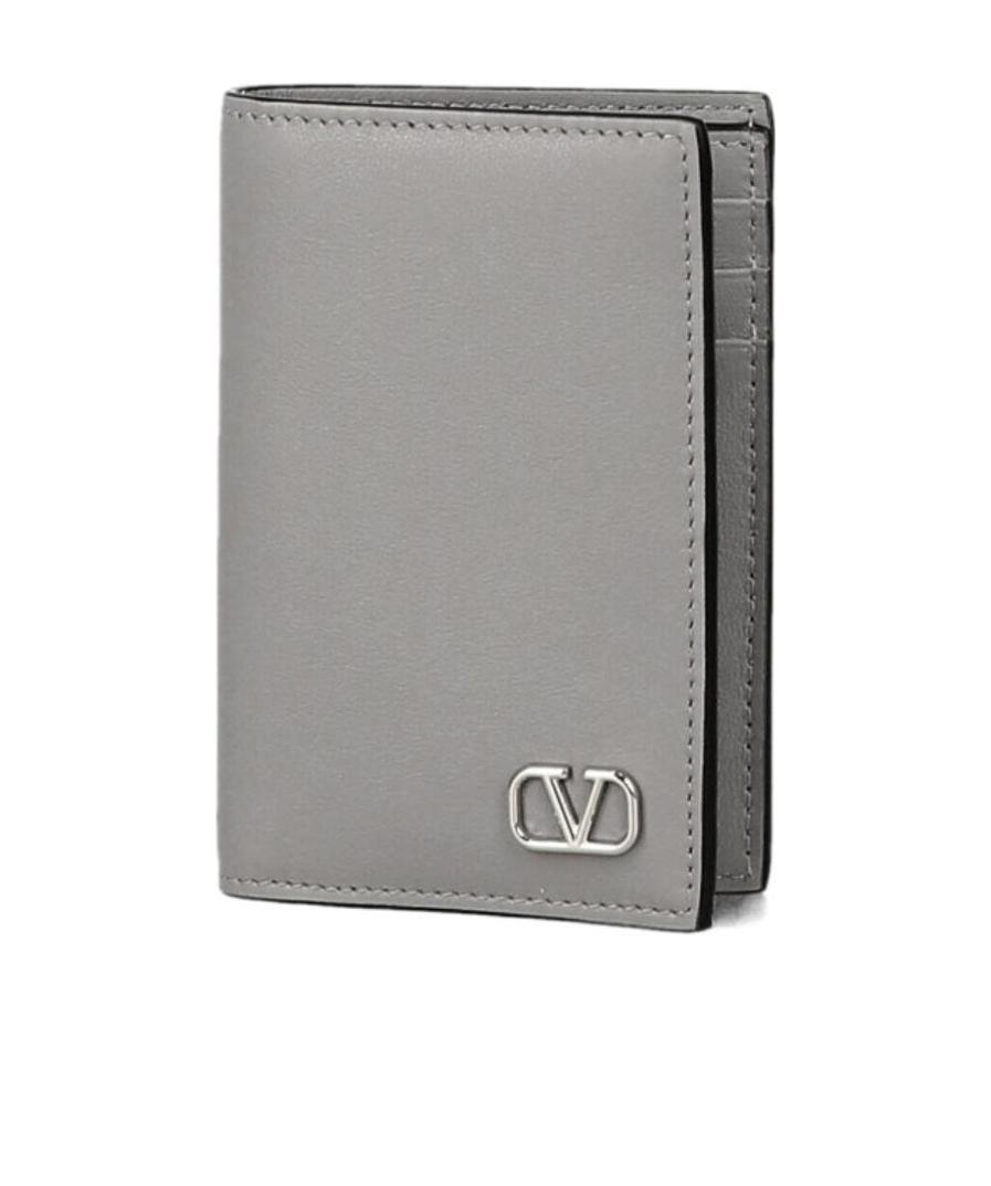 Valentino Garavani Logo Wallet In Gray