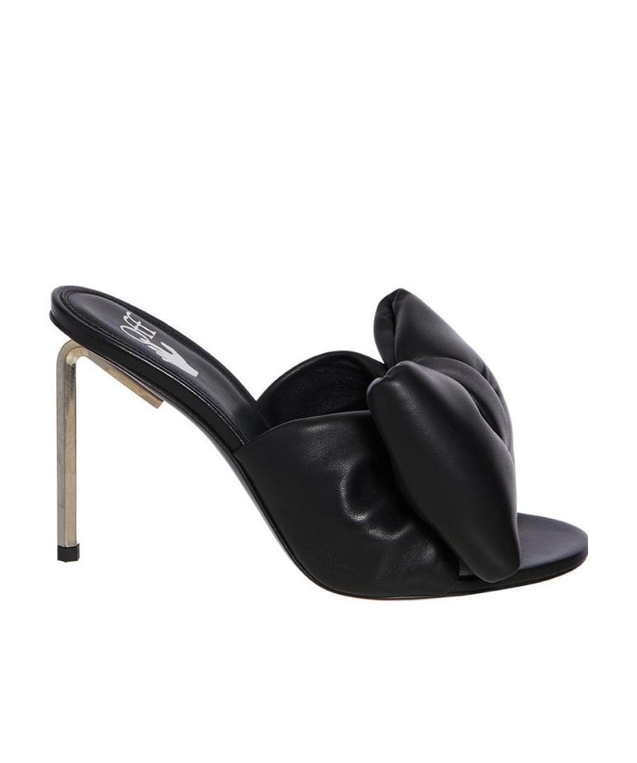 Off-white Woman Sandals Black Size 6 Textile Fibers In Black