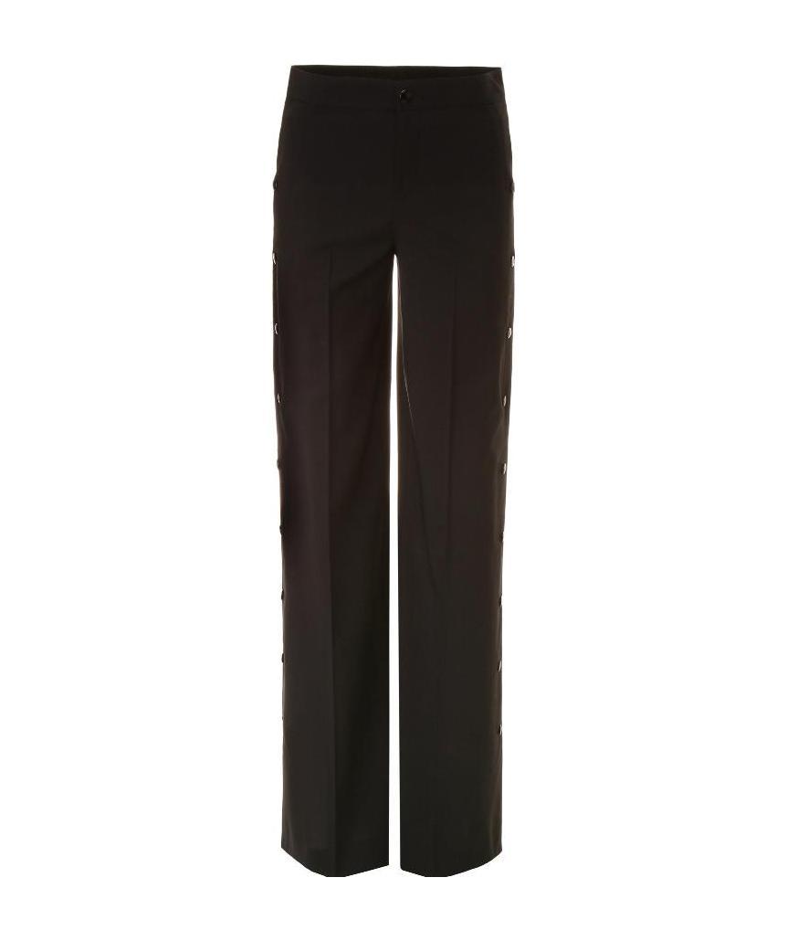 Red Valentino Side Riveted Casual Pants In Black