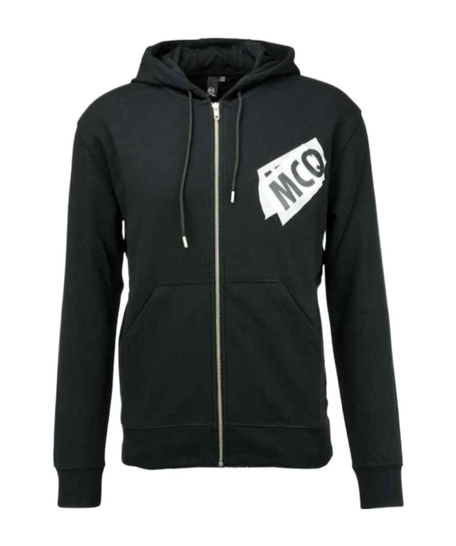 Alexander Mcqueen Logo Printed Casual Jacket In Black