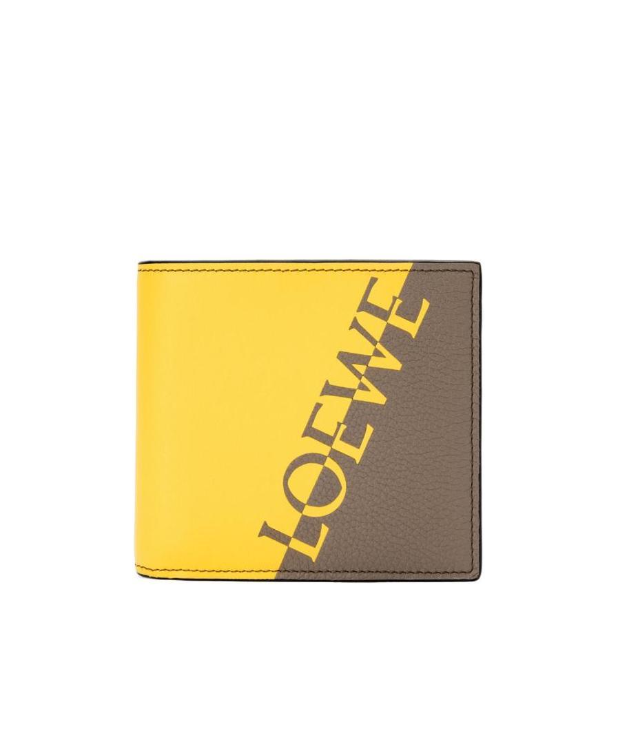 Loewe Logo Double-folded Wallet In Brown