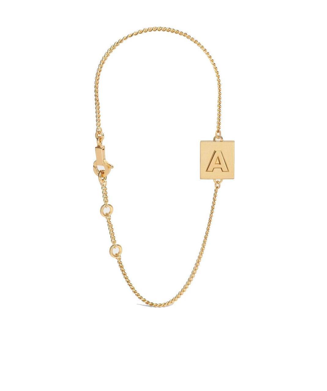 Celine Letter D Chain Bracelet In Yellow