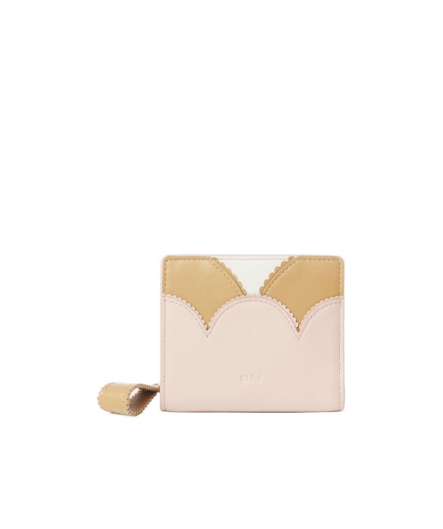 Chloé Multi-color Logo Wallet In Nude