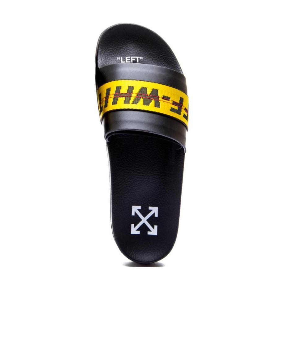 Off-white Industrial Tape Slides In Black