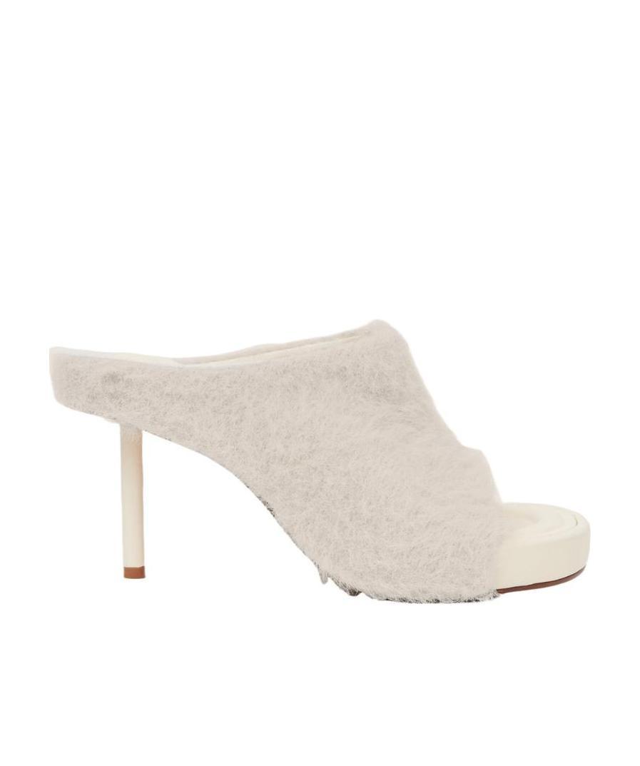 Jacquemus Fabric Mules In Nude