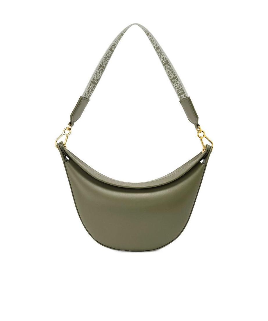 Loewe Hammock Drawstring Small Leather Shoulder Bag In Green