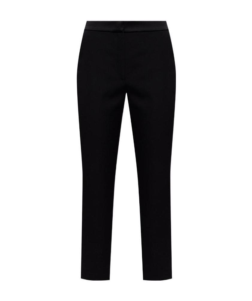 Balmain Straight-leg Wool Cropped Trousers In Black