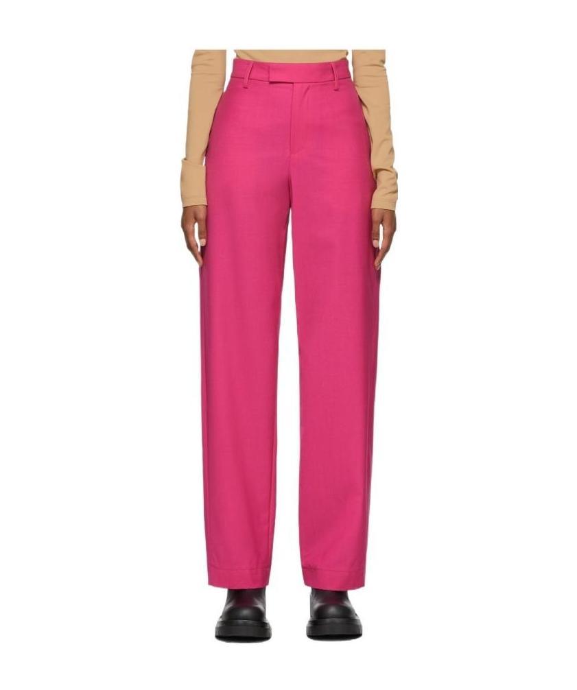 Shop Ambush High-waisted Tailored Trousers In Pink