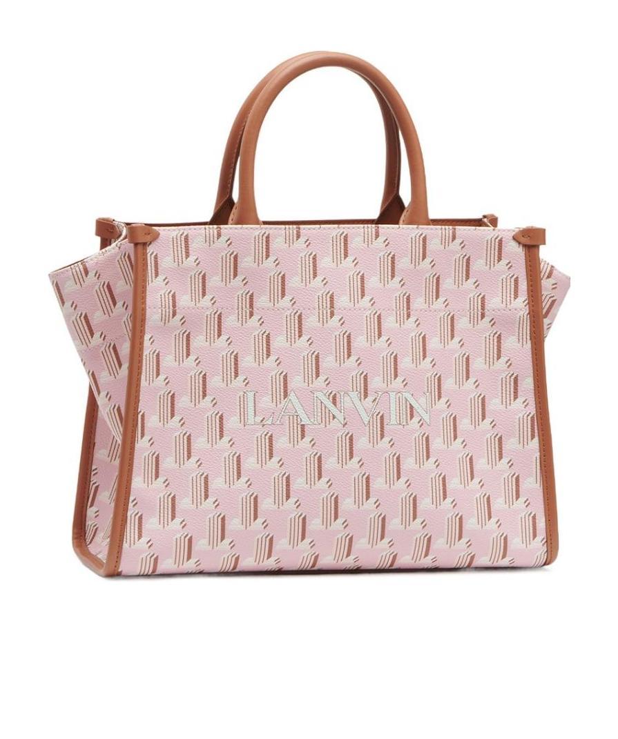 Shop Lanvin Inout Logo Print Tote Bag In Pink