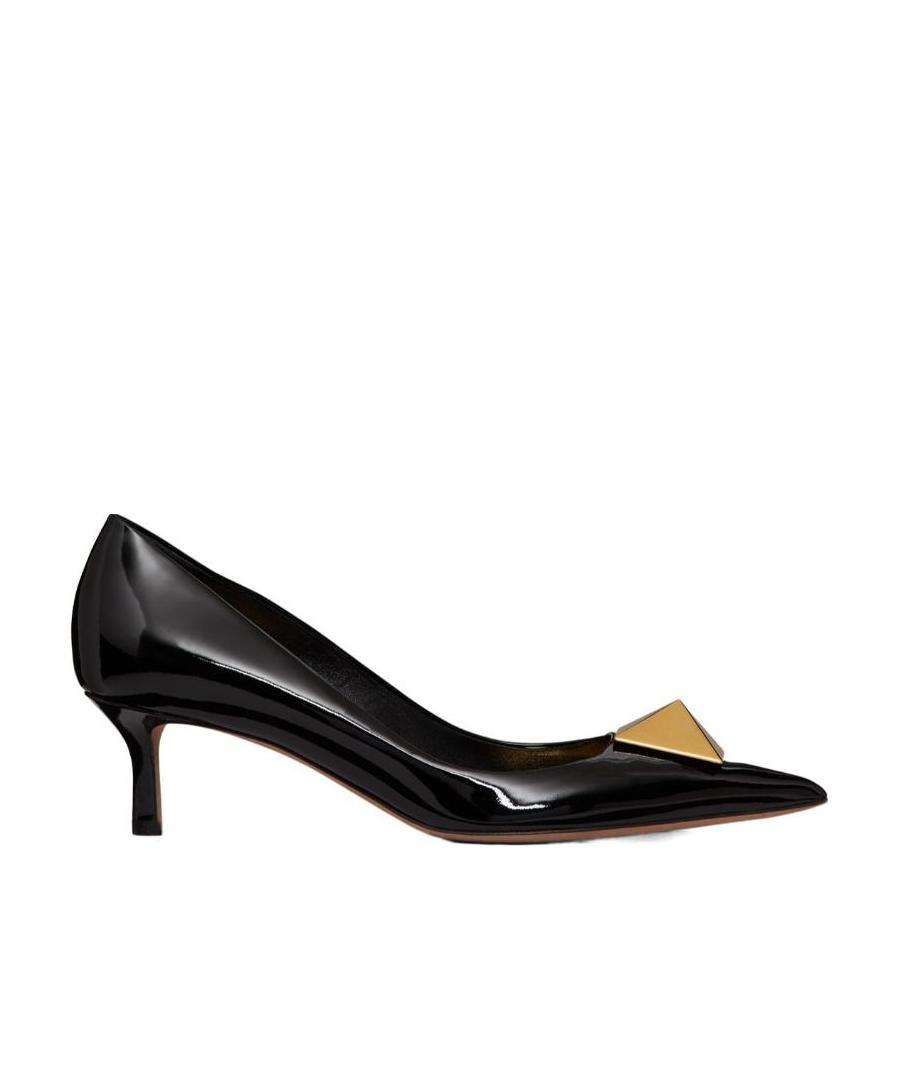 Valentino Garavani One Stud 60mm Patent-leather Pumps In Black