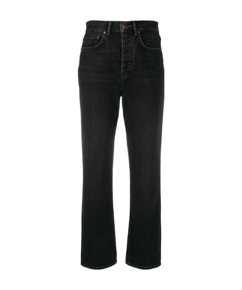 Acne Studios Mece Straight-leg Cropped Jeans In Black