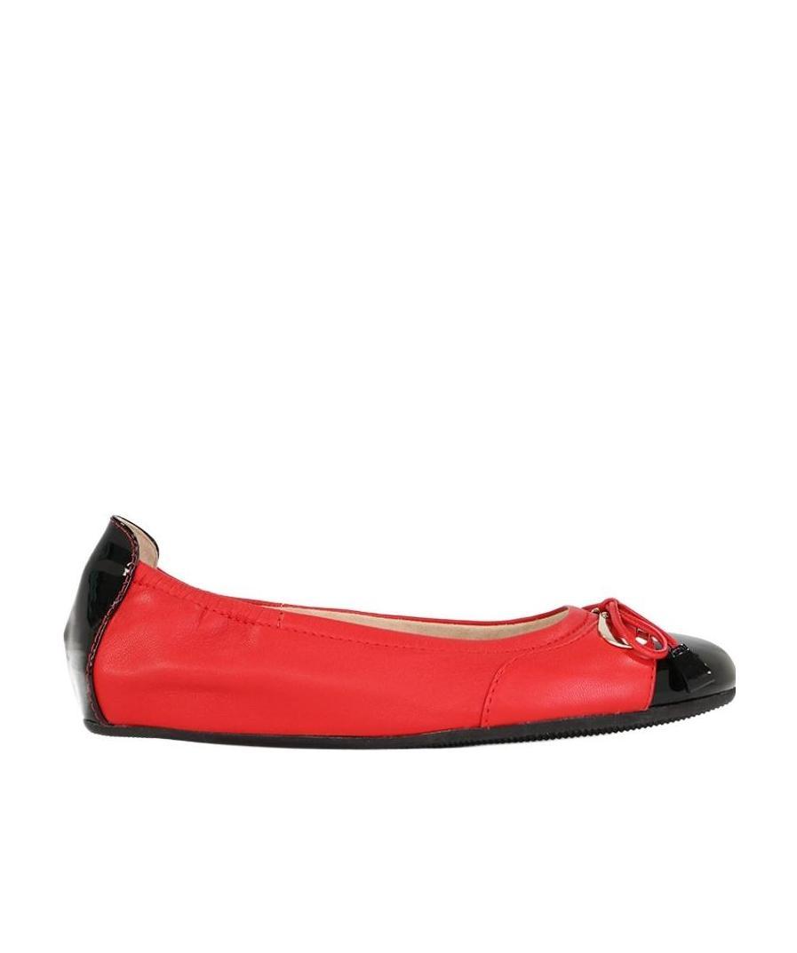 Bally Stitching Details Ballet Shoes In Red