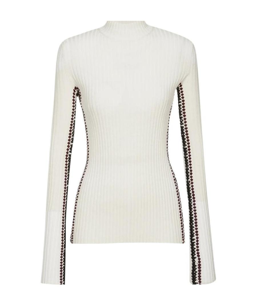 Shop Chloé Crochet-trim Jumper In White