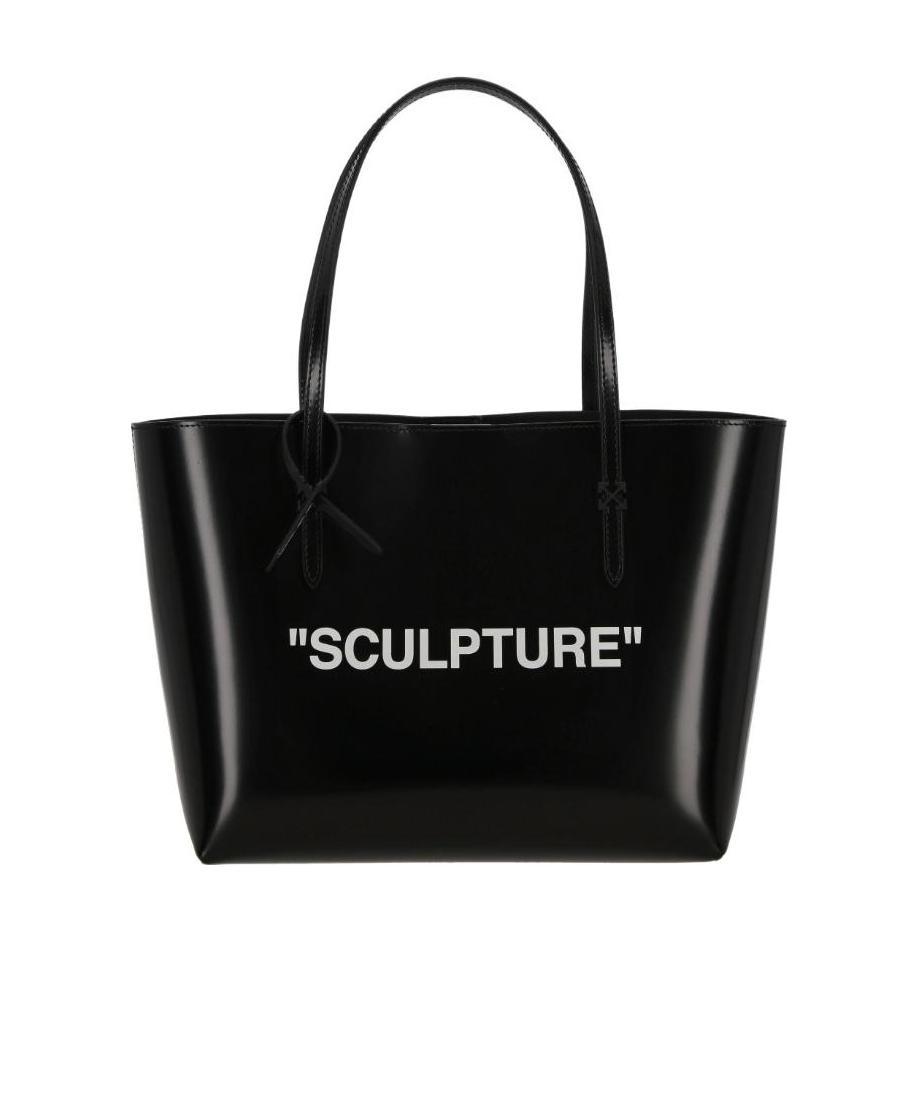 Off-white Slogan-print Tote Bag In Black